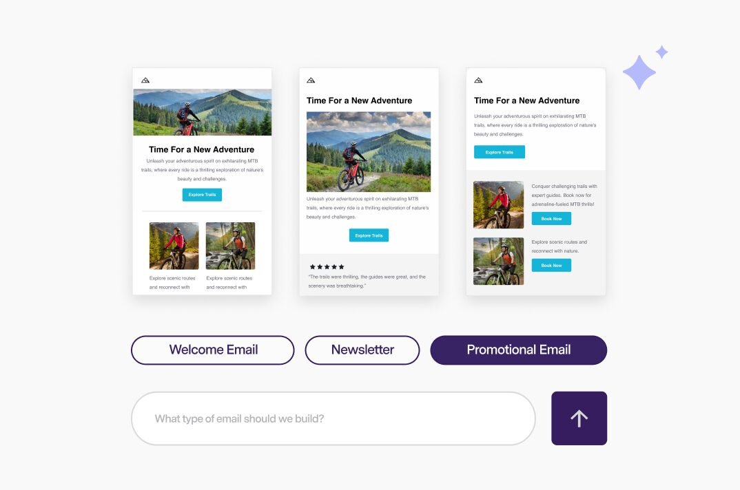 Drag-and-drop email builder for campaigns