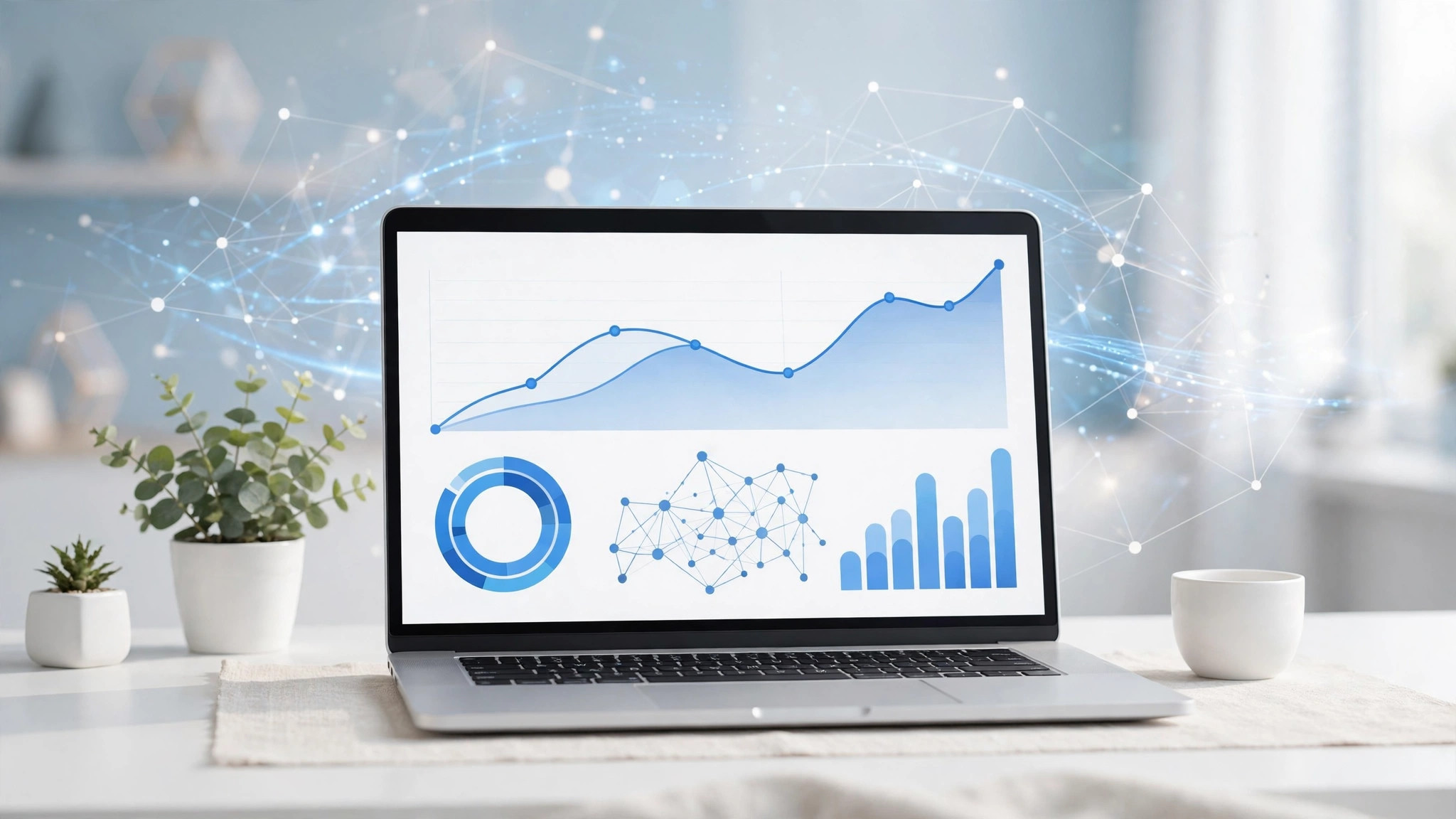 SAP Business One Web Client dashboard with AI assistant panel on a modern browser window
