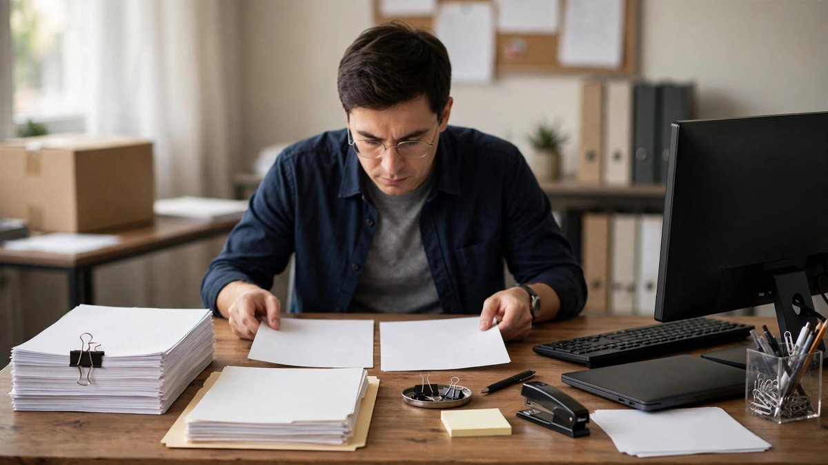 A controller matches a freight invoice to the receiving paperwork for a shipment so its cost can be traced to the right items.